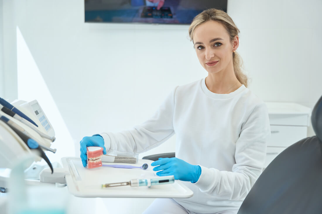 Nurse getting ready for work in the stomatology - Dr. Lukas Pytlik